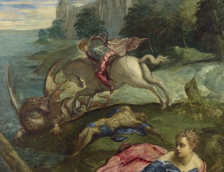 Particolare: Tintoretto - Saint George and the Dragon, 1555