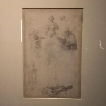 Disegno preparatorio di raffaello, esempio di studio su carta