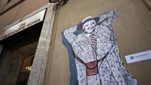 Gigi Proietti murales Roma 