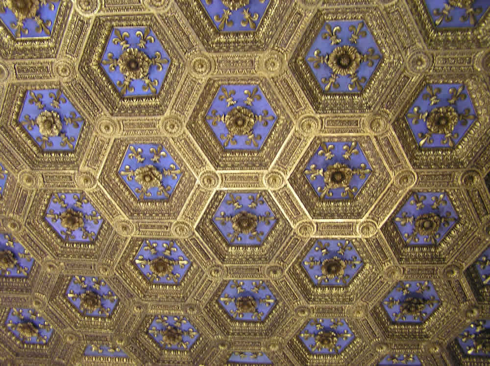 Domenica metropolitana firenze 4 ottobre: musei gratis e prenotazioni Soffitto della sala dei gigli a palazzo vecchio