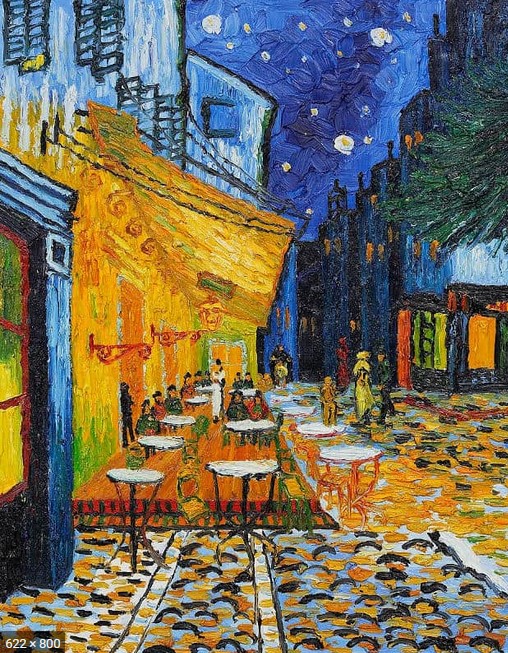 Terrazza del caffè la sera di vincent van gogh, arles 1888