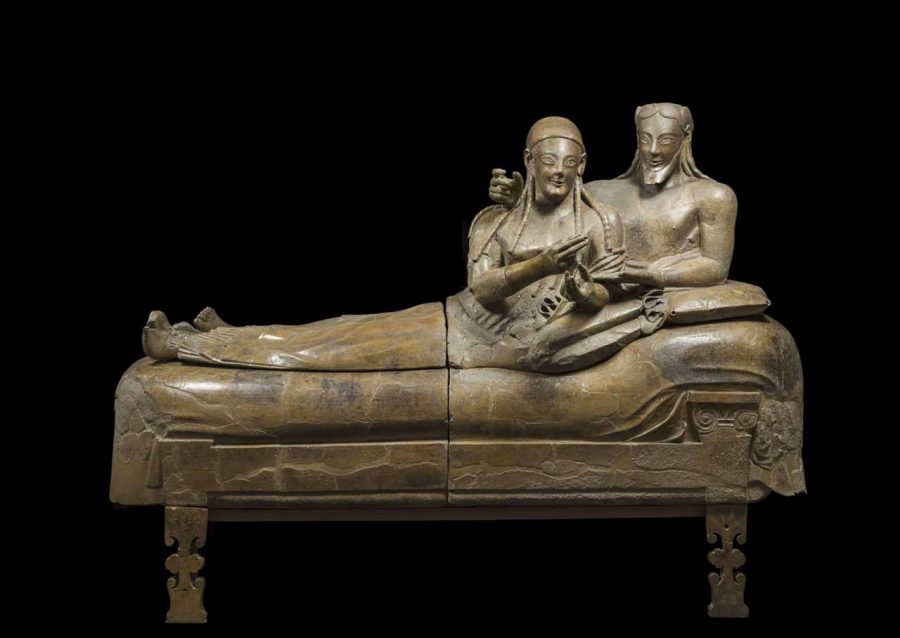 Sarcofago degli sposi al museo nazionale etrusco di villa giulia
