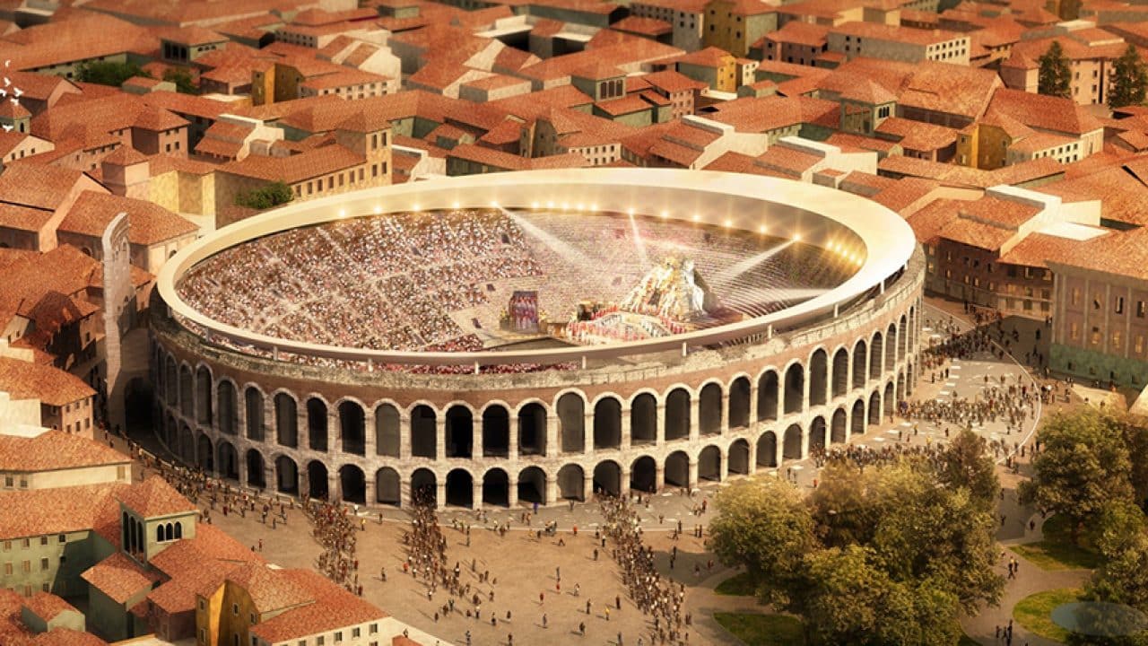 67 colonne per l’arena di verona
