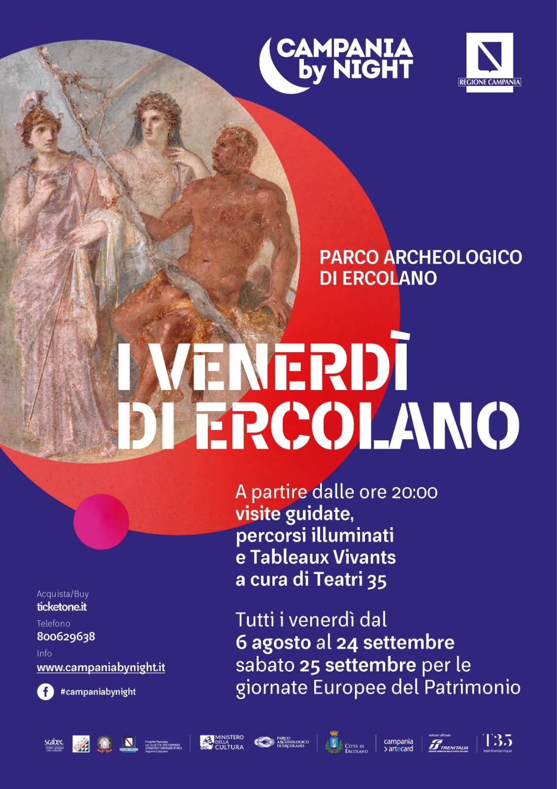  ‘i venerdì di ercolano’, dal 6 agosto al parco archeologico di ercolano