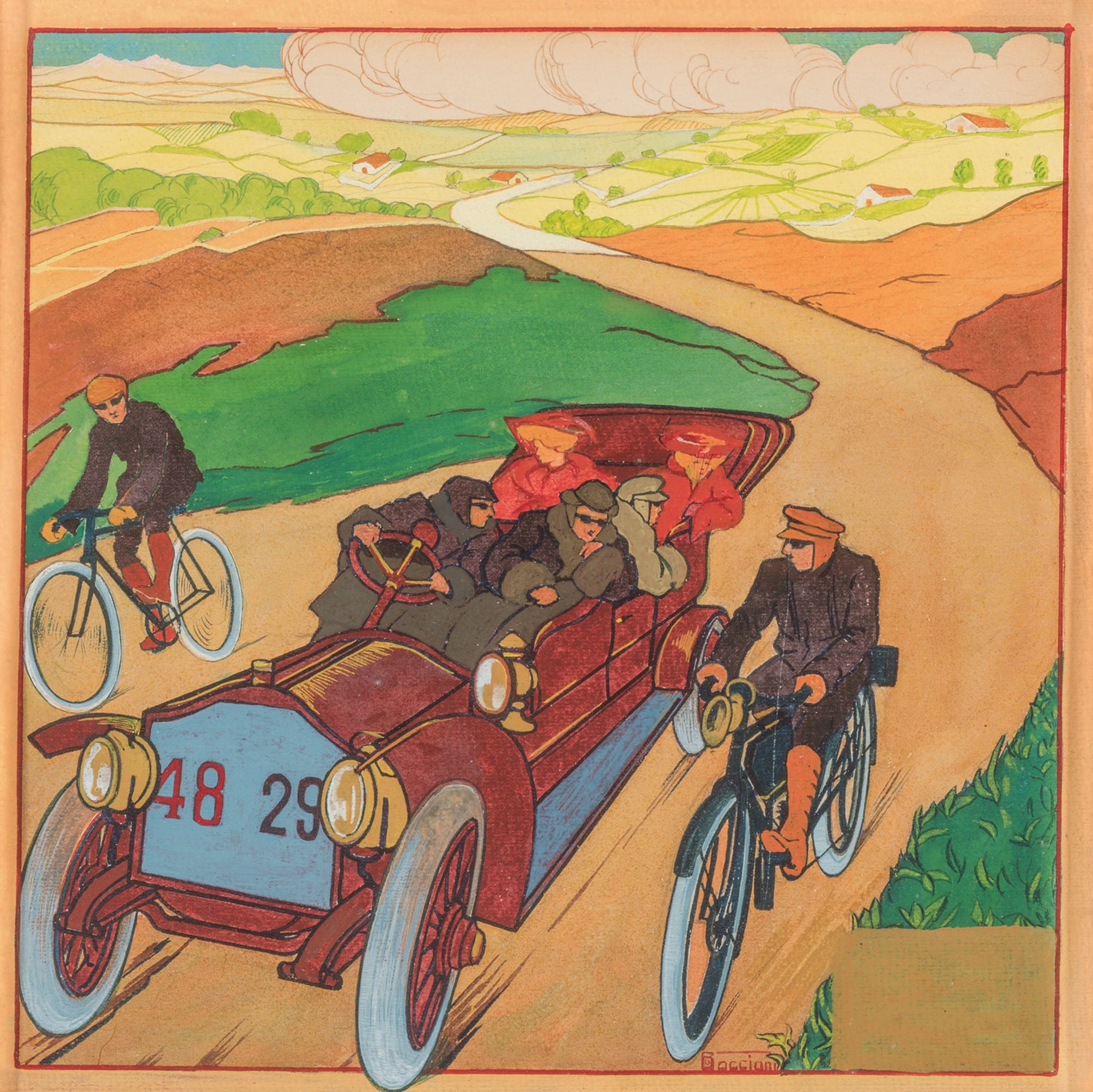 Automobile di umberto boccioni, studio degli anni 1907-1908