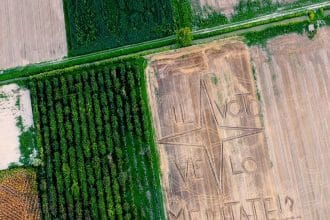 Land art sulla campagna elettorale