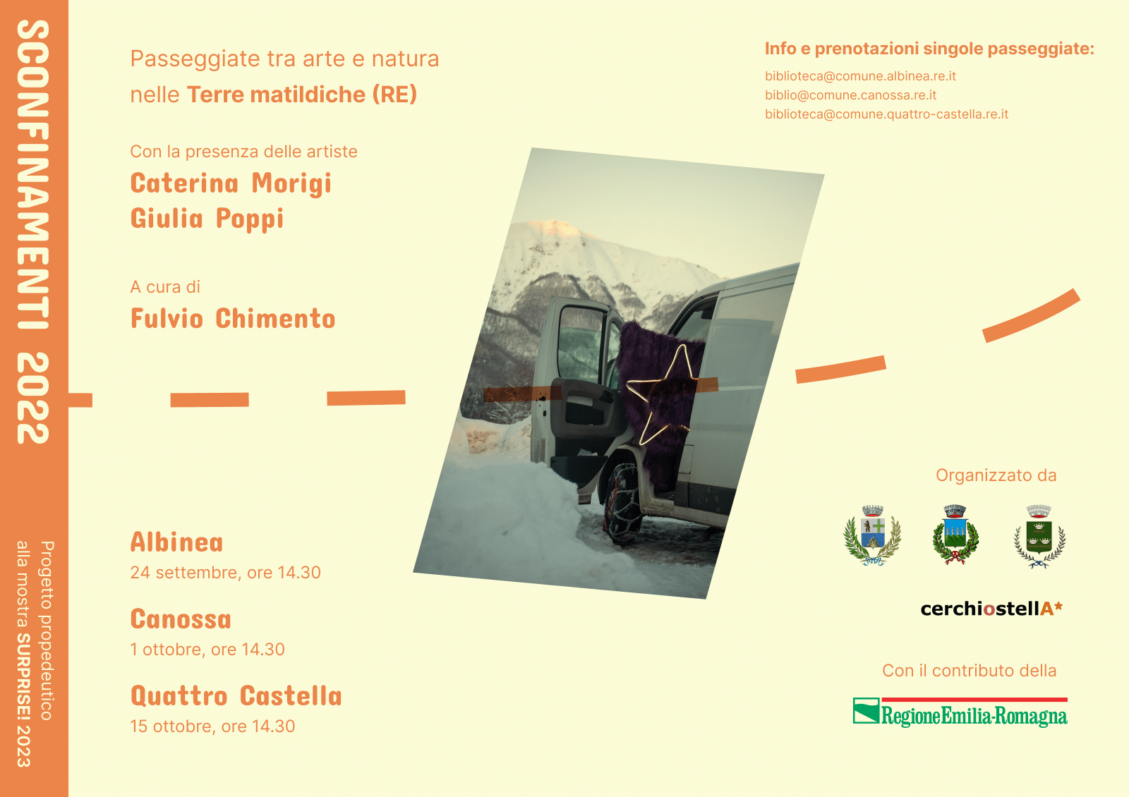 “sconfinamenti”: tre giornata tra arte e passeggiate in collina