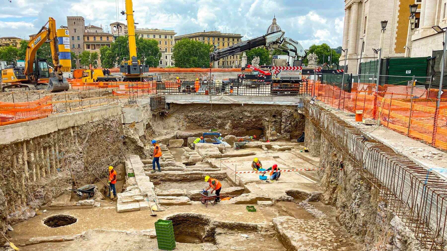 La scoperta della lavanderia romana in piazza pia a roma