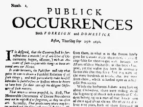 Publick occurrences both forreign and domestick