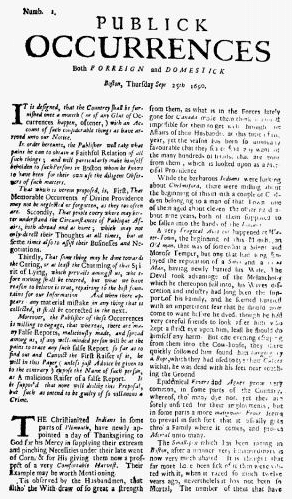 Publick occurrences both forreign and domestick