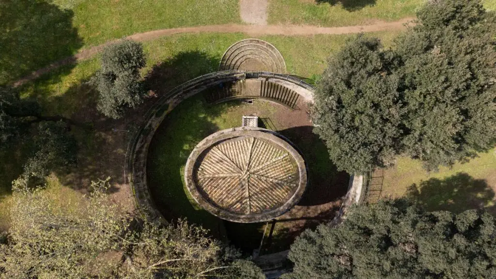 La loggia dei vini vista dall'alto villa borghese