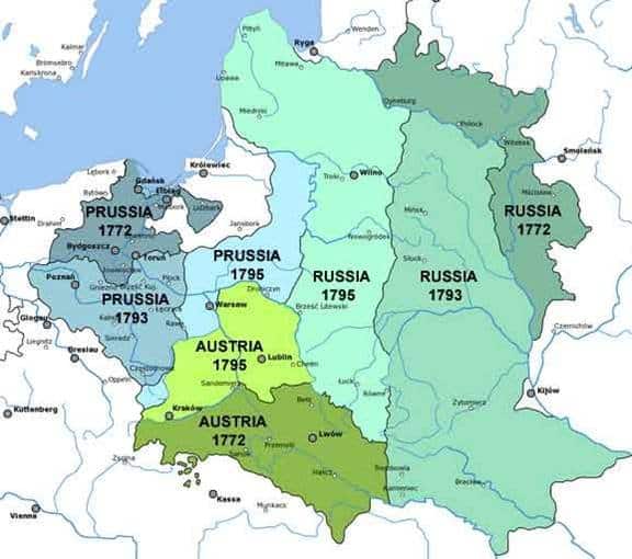 Accadde oggi 2 gennaio 1793, russia, prussia e austria partizionano anche l'ultima parte della polonia