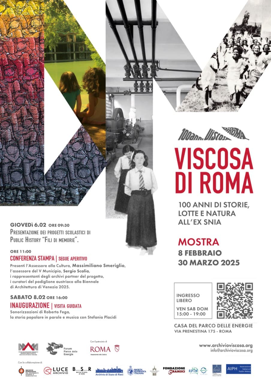 Dall’8 febbraio al 30 marzo 2025, viscosa di roma. 100 anni di storie, lotte e natura all’ex snia