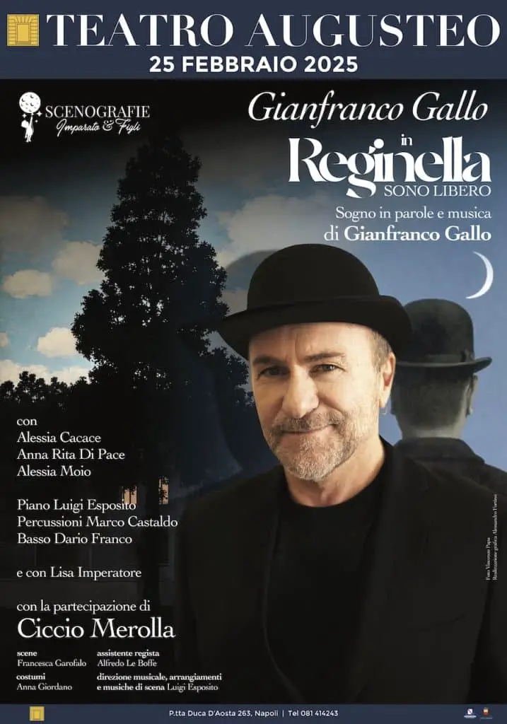 Gianfranco gallo festeggia i 45 anni di carriera con "reginella" Gianfranco gallo locandina
