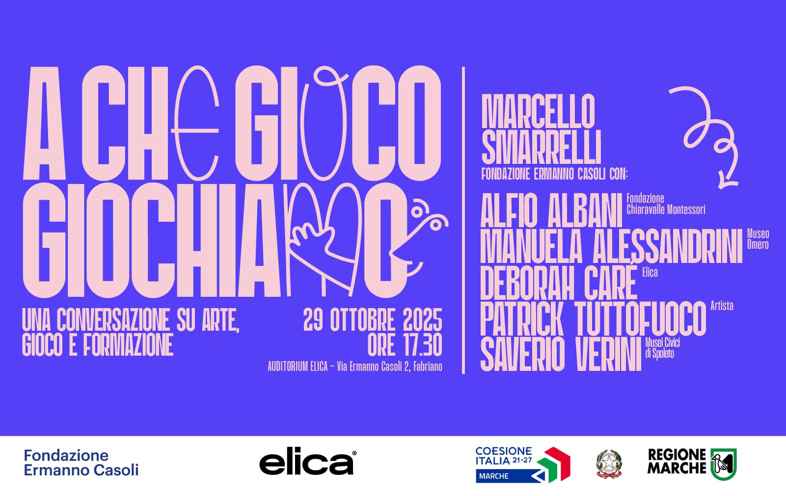 A che gioco giochiamo: arte, formazione e creatività all’auditorium elica di fabriano