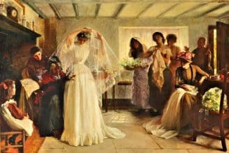 John henry frederick bacon, la mattina del matrimonio, (1892 circa)