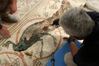 Mosaico di be’er shema esposto dopo 35 anni di restauri