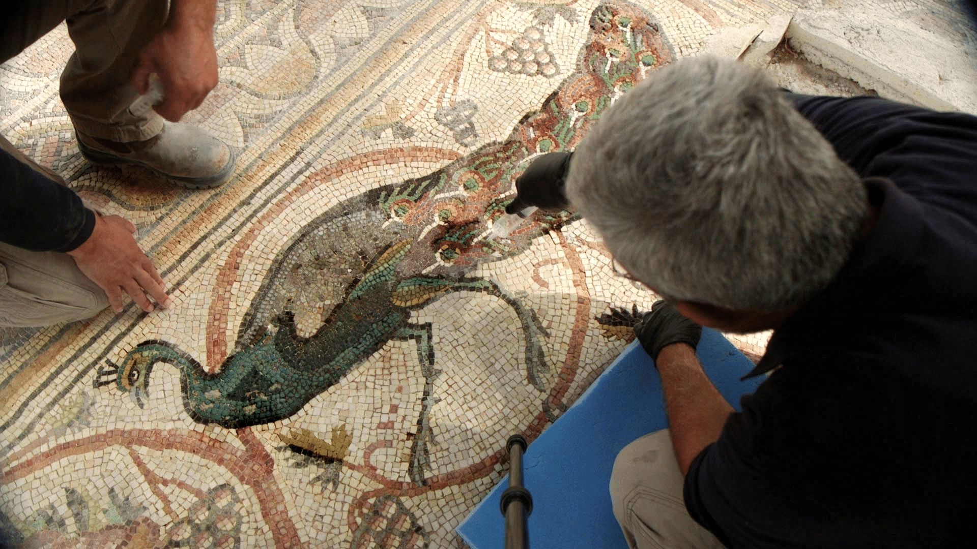 Mosaico di be’er shema esposto dopo 35 anni di restauri