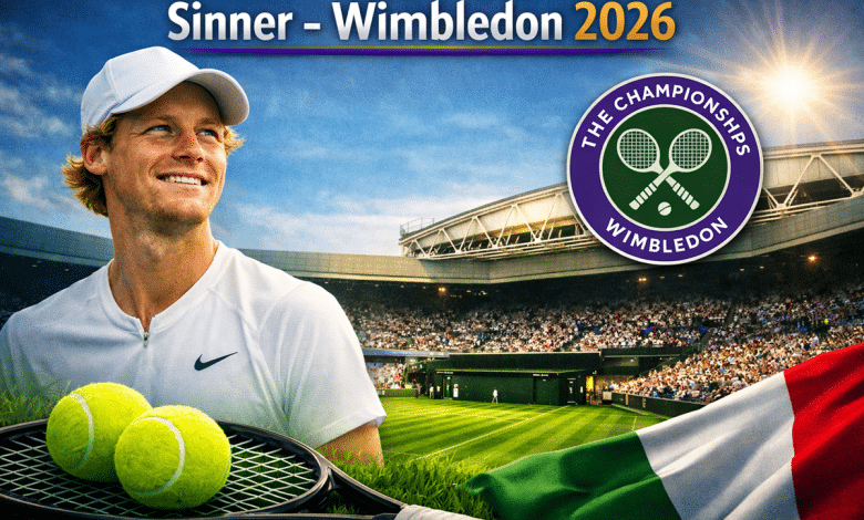 Sinner a wimbledon 2026: debutto sul centrale il 29 giugno