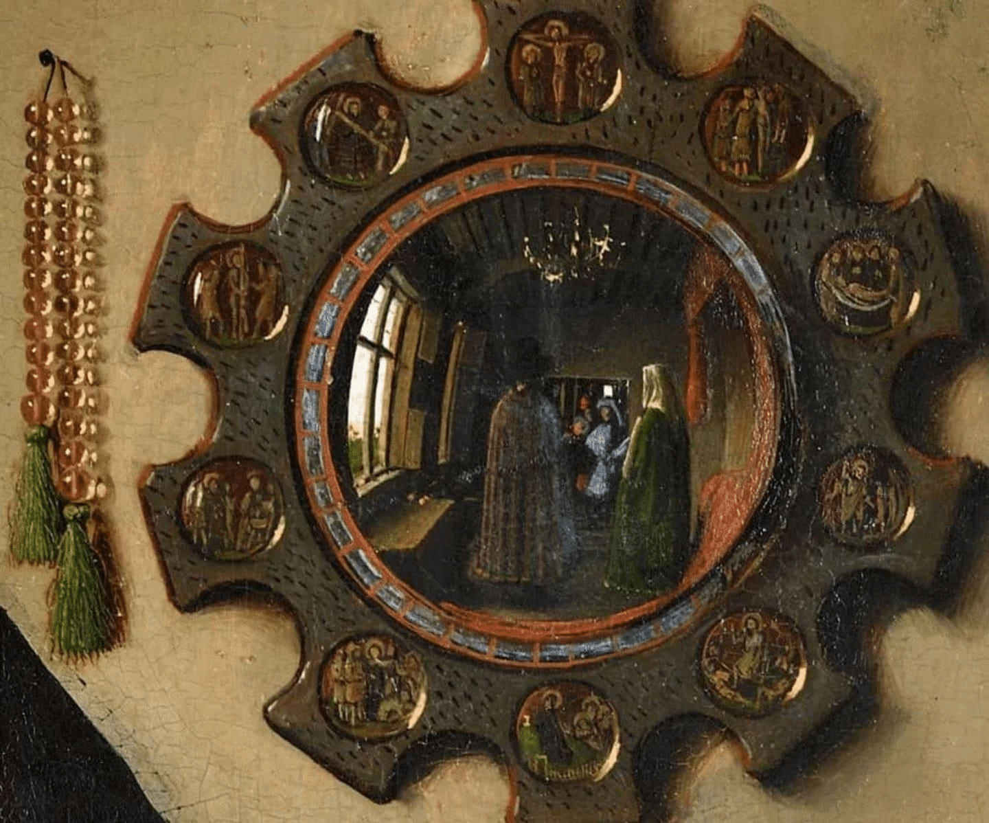 Coniugi arnolfini: cosa significa lo specchio e quali sono i simboli nascosti?