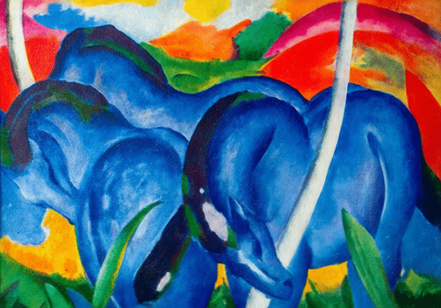 Perché franz marc dipingeva cavalli blu e mucche gialle? Il significato dei suoi colori