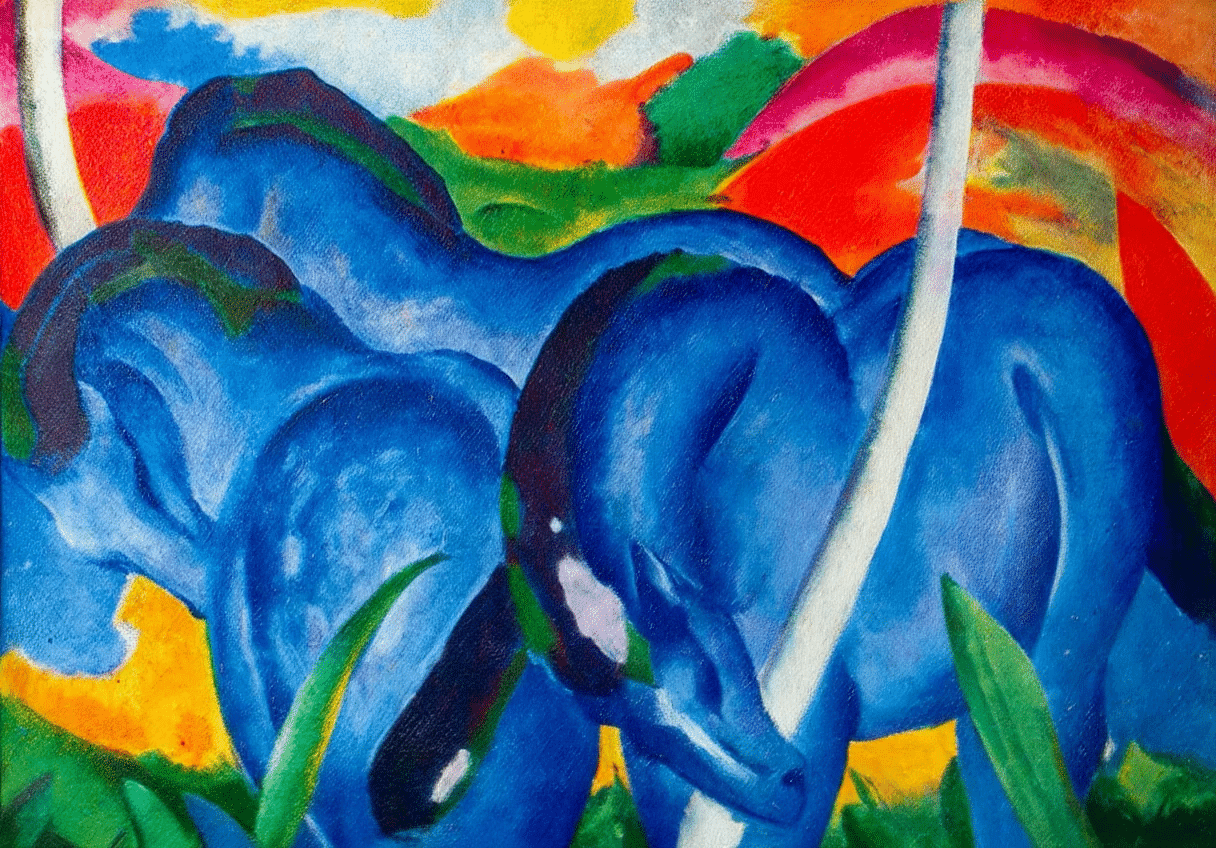 Perché franz marc dipingeva cavalli blu e mucche gialle? Il significato dei suoi colori
