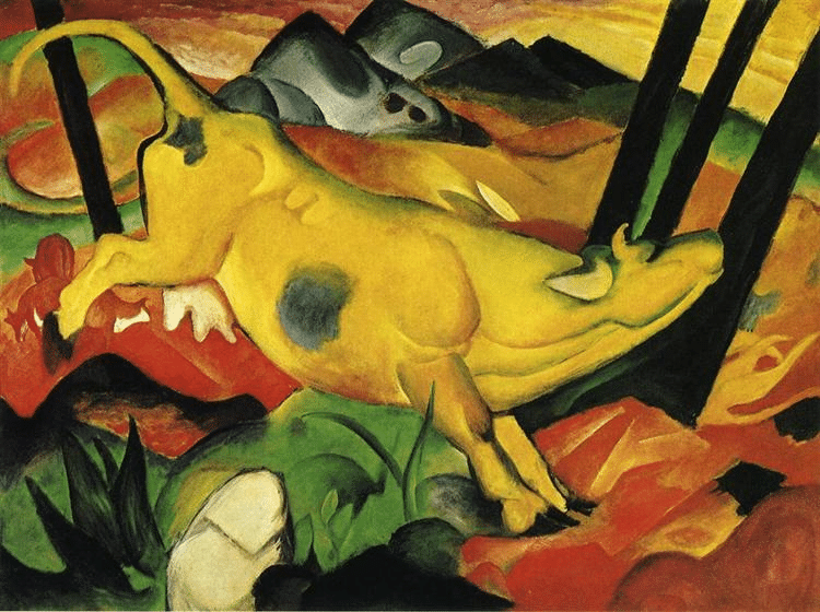 Perché franz marc dipingeva cavalli blu e mucche gialle? Il significato dei suoi colori