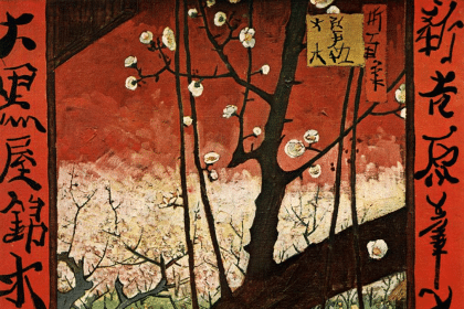 Van gogh e hiroshige a confronto nel pruno in fiore