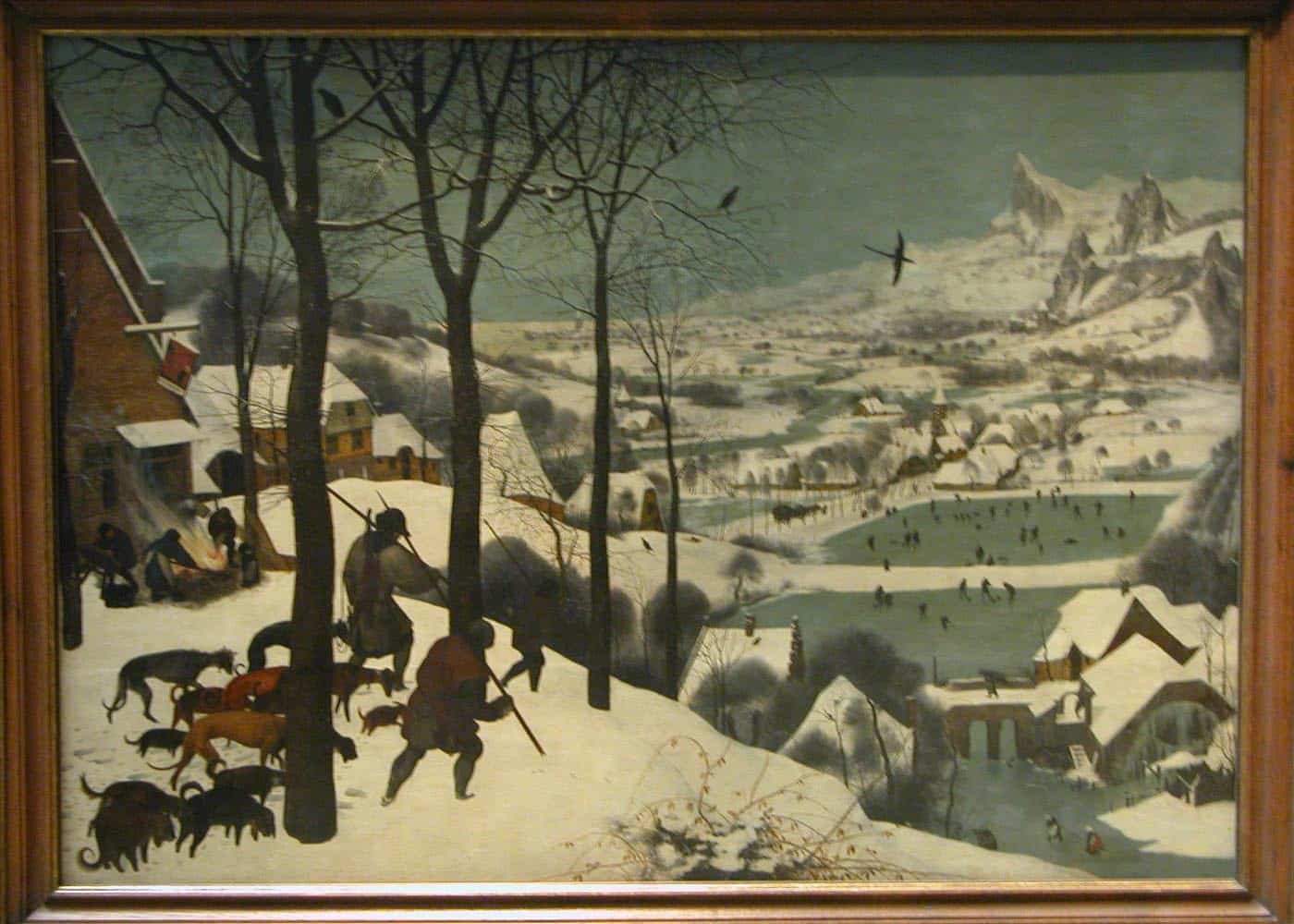 Pieter bruegel il vecchio cacciatori nella neve esempio per analizzare spazio e composizione