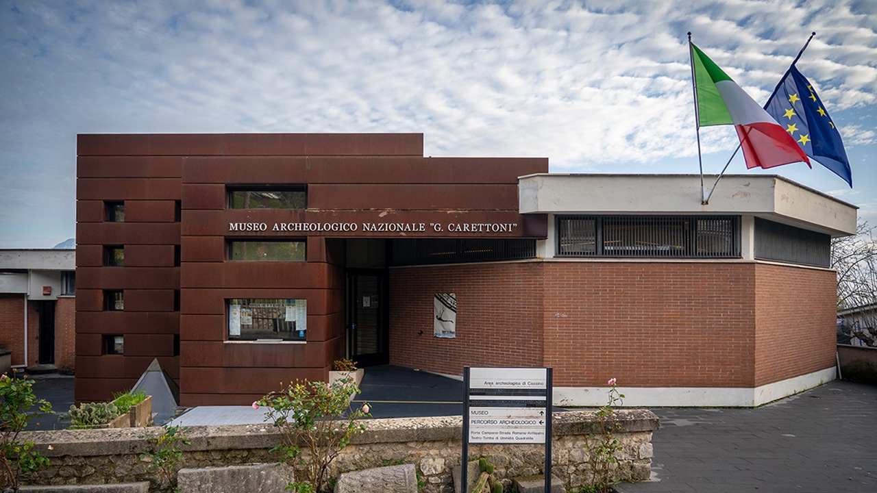 Museo archeologico nazionale g. Carettoni nel parco archeologico di casinum a cassino