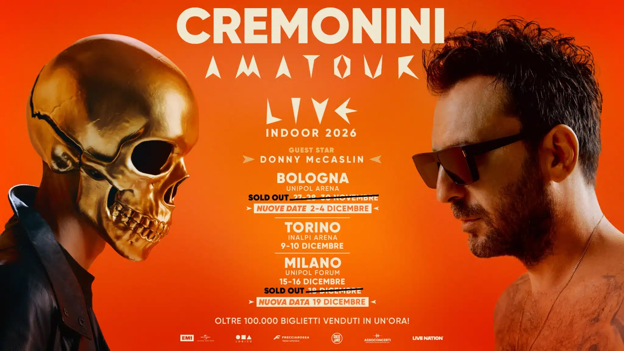 Cesare cremonini amatour 2026 nuove date