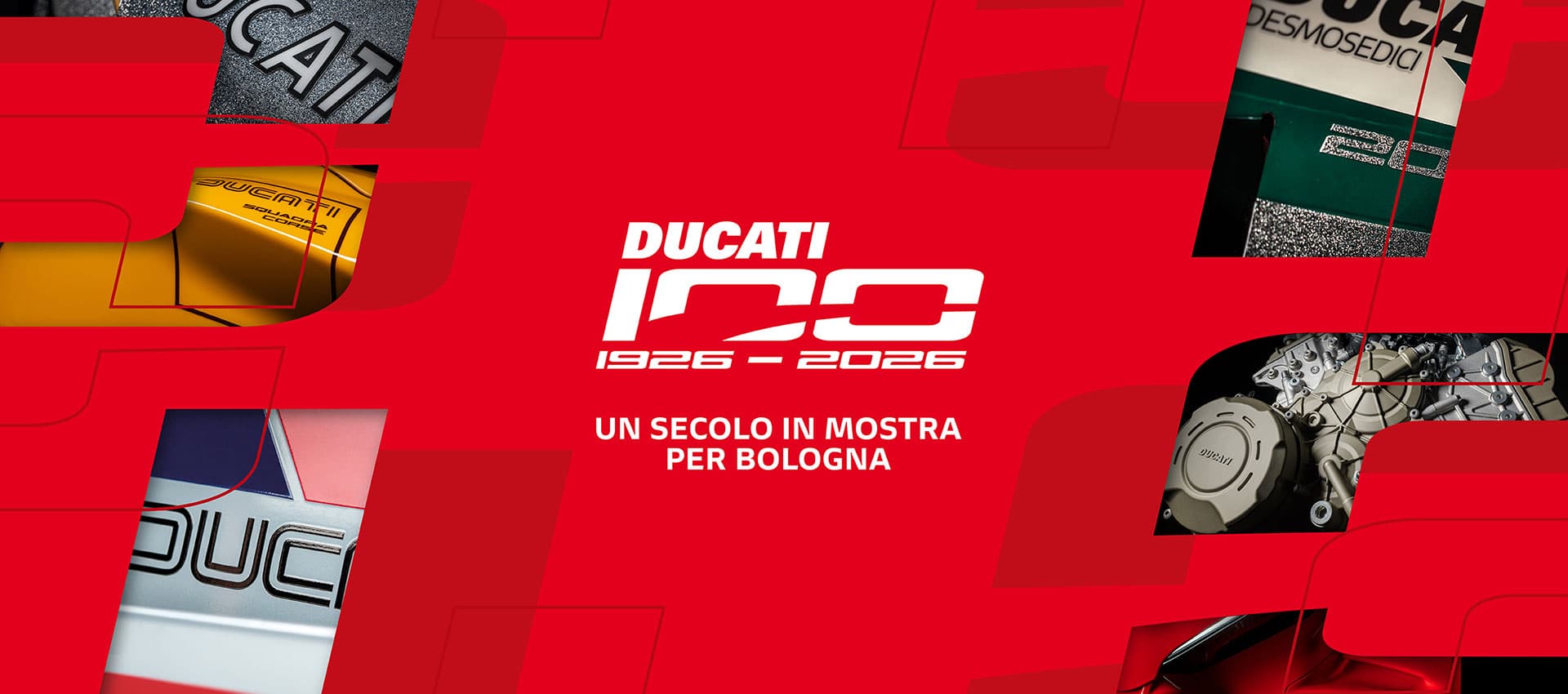 Ducati 100 bologna 2026 mostra diffusa