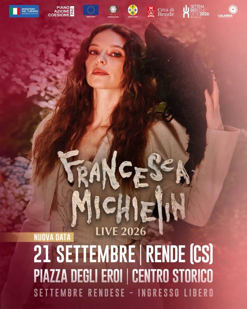 Francesca michielin a rende il 21 settembre 2026