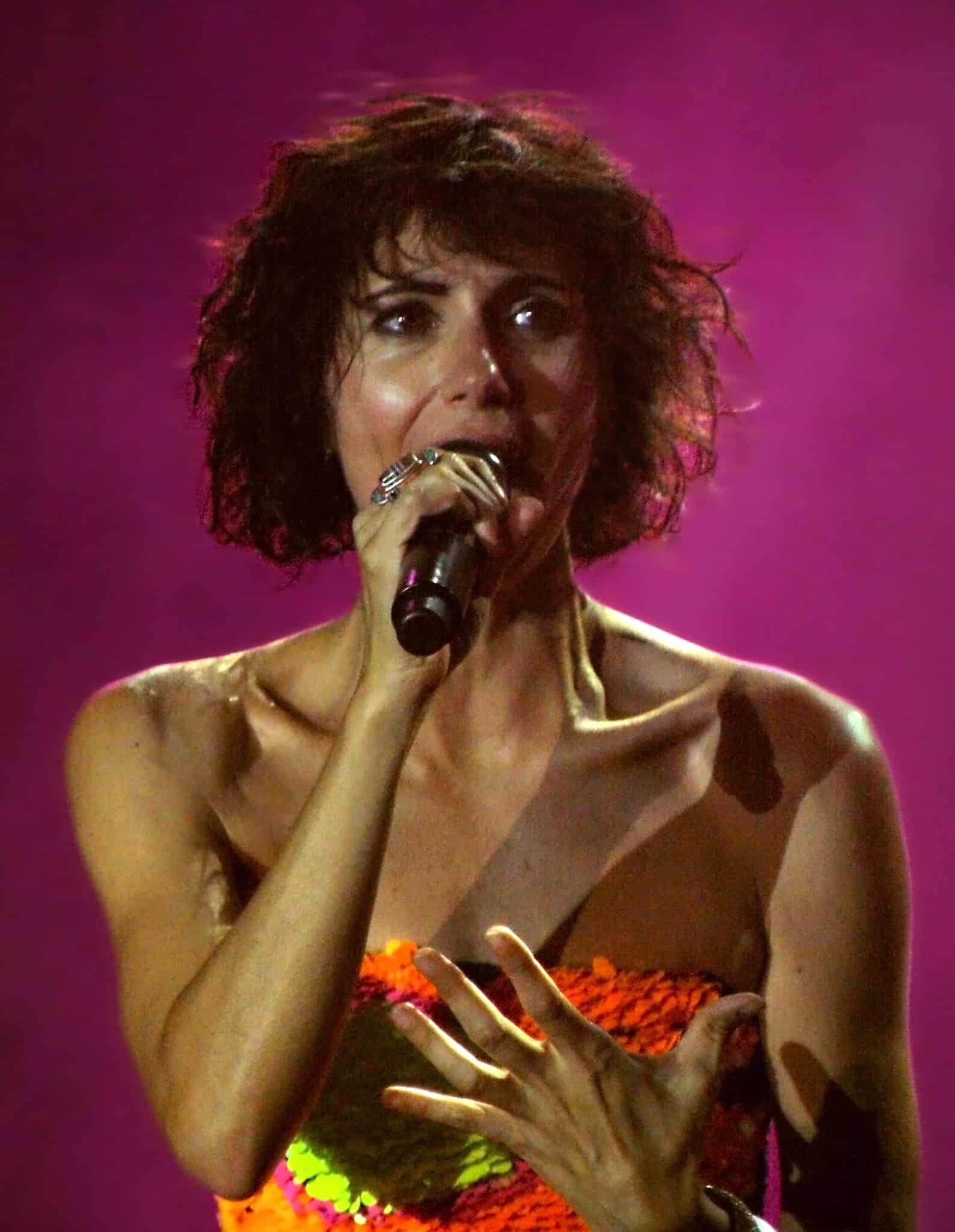 Giorgia durante un concerto