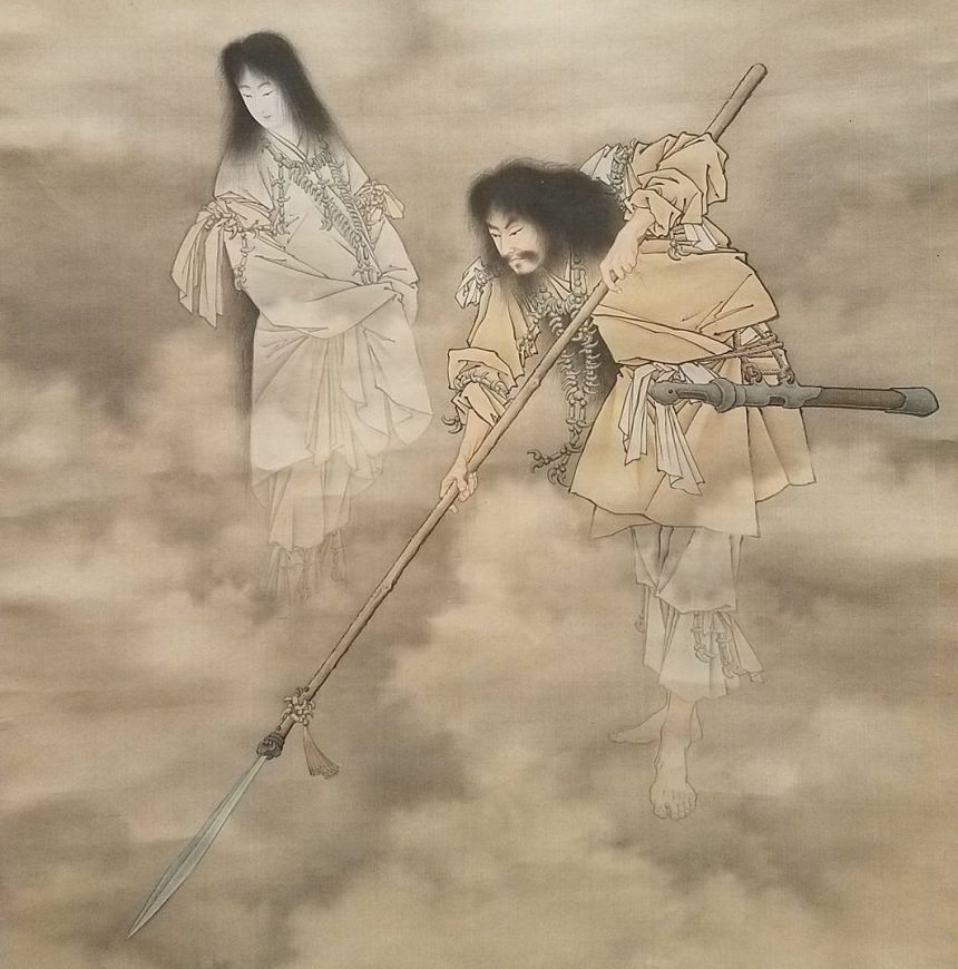 Izanami e izanagi creano le prime isole del giappone
