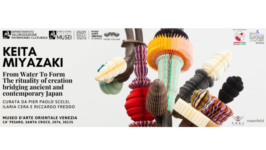 Keita miyazaki a venezia, mostra from water to form al museo d'arte orientale