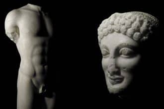 Kouros di leontinoi ricomposto con testa biscari e torso