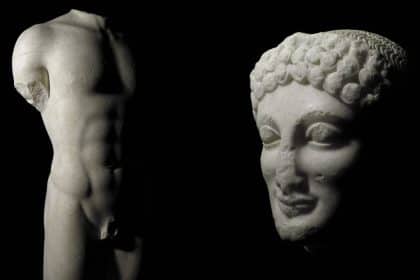Kouros di leontinoi ricomposto con testa biscari e torso
