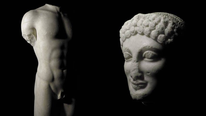 Kouros di leontinoi ricomposto con testa biscari e torso