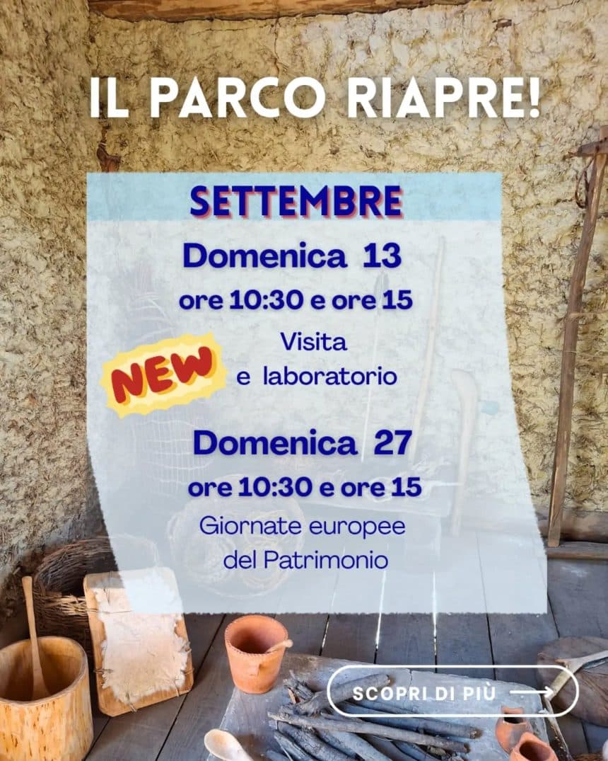 Parco archeologico del lago pistono, aperture di settembre 2026
