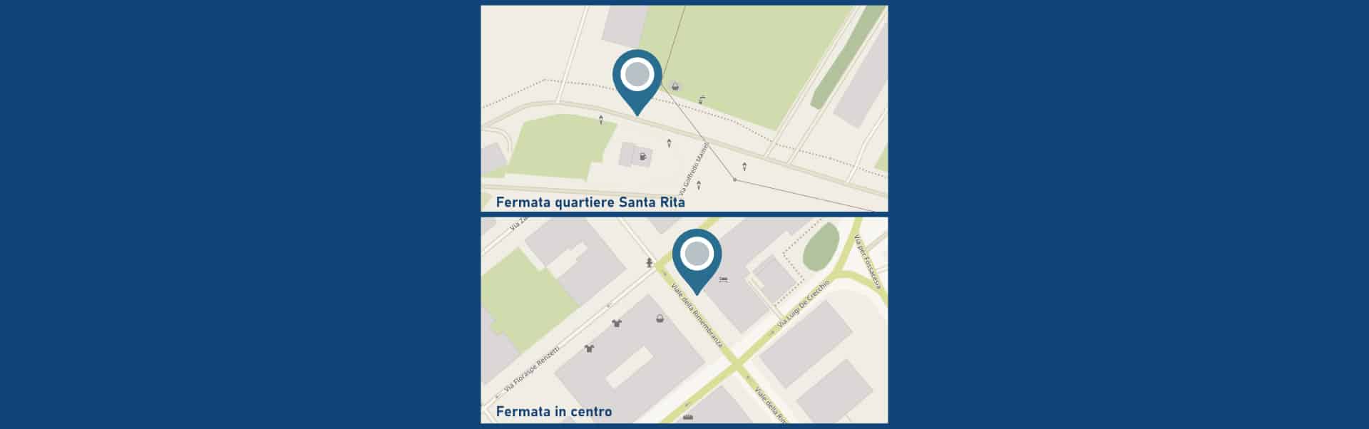 Mappa delle fermate del bus navetta gratuito per le feste di settembre 2026 a lanciano