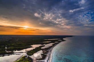 Oasi wwf le cesine, area della campagna di scavi sul porto romano sommerso