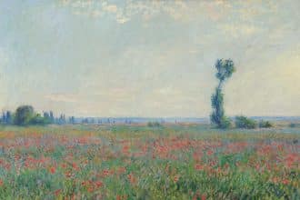 Claude monet, campo di papaveri, 1881, in mostra a palazzo dei diamanti