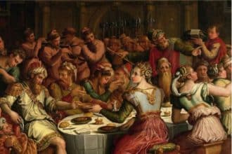Il convito per le nozze di ester e assuero di giorgio vasari al museo nazionale d'arte medievale e moderna di arezzo