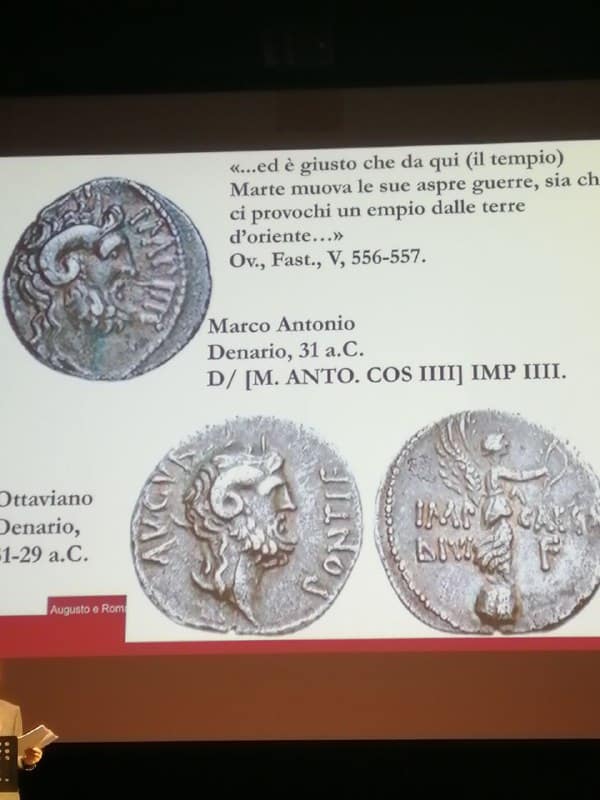 Moneta romana con iconografia antica per la mostra natura in nummis
