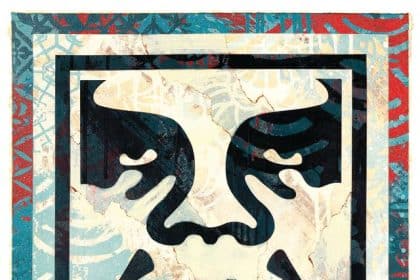 Obey napoli 2026, 3 face icon teal 2 di shepard fairey