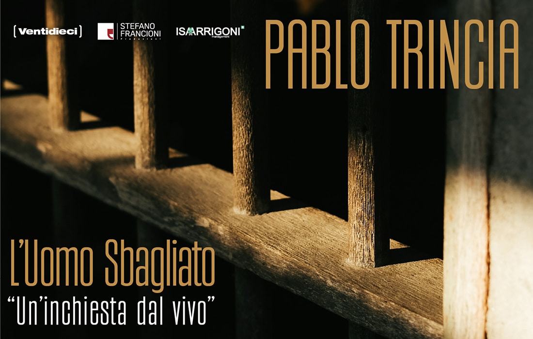 Pablo trincia in l'uomo sbagliato al teatro arcimboldi di milano