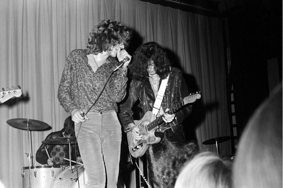 Robert plant e jimmy page al gladsaxe teen club il 7 settembre 1968