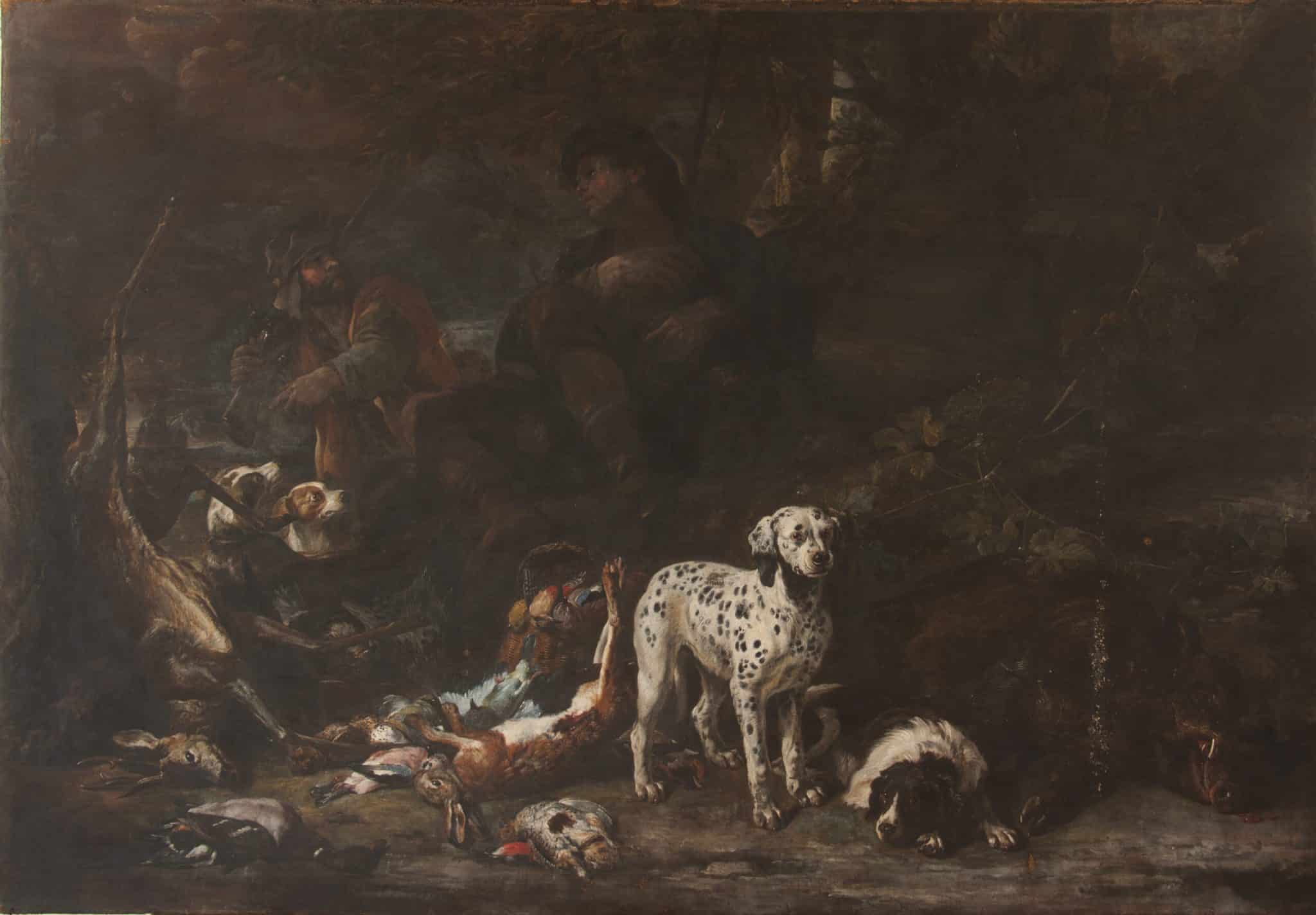 Luca giordano nella scena di caccia? Cosa rivela il restauro Scena di caccia di david de koninck dopo il restauro al museo correale
