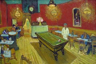 Il caffè di notte di vincent van gogh, 1888, yale university art gallery